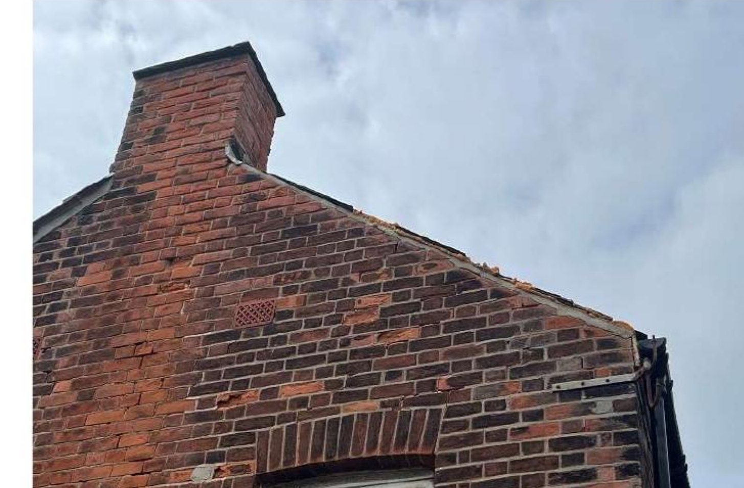 A residential property exterior under inspection