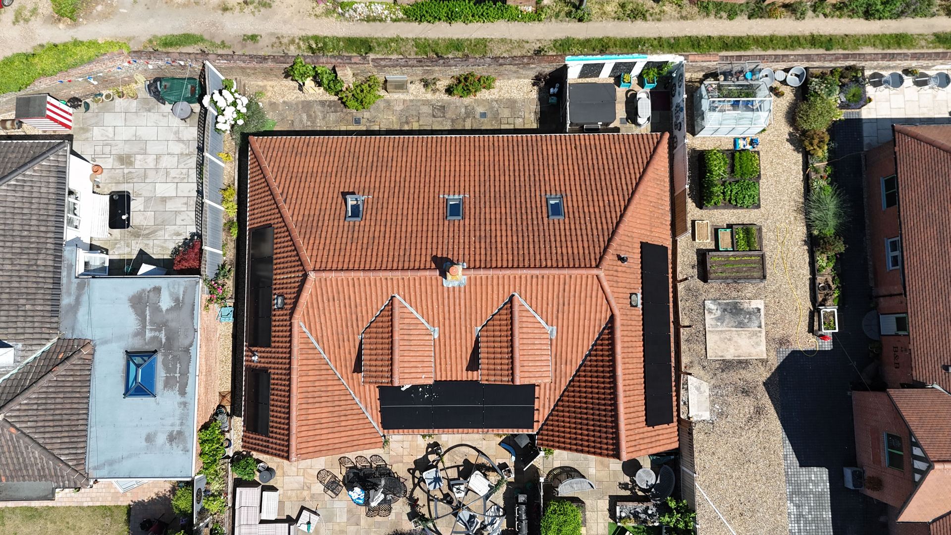 Aerial view of a property recorded for a schedule of condition